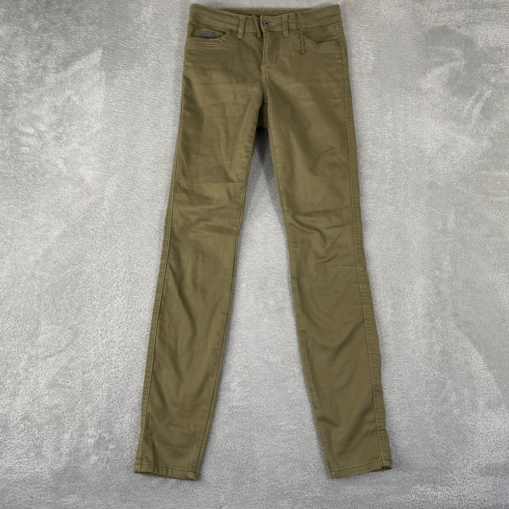 KUHL Kontour Pants Womens 2 Long Green Skinny Stretch Hiking Utility Outdoor